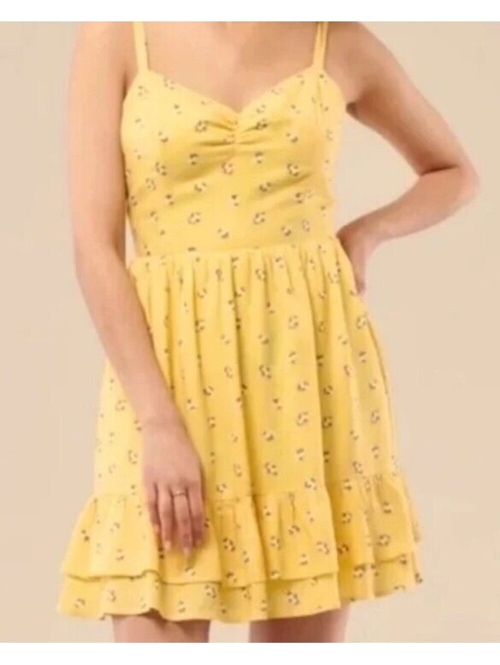 Hollister yellow floral Dress
